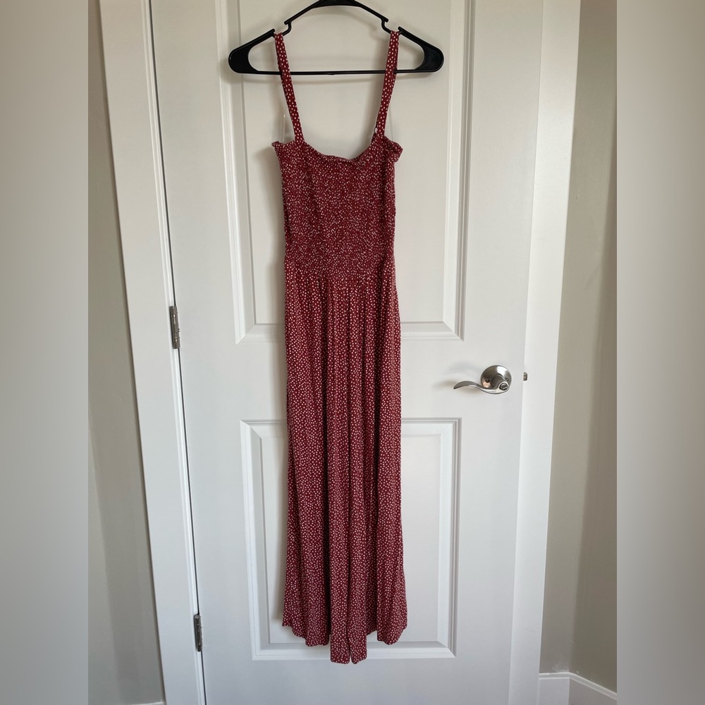 Old Navy Burnt Orange Smocked Flowy Jumpsuit